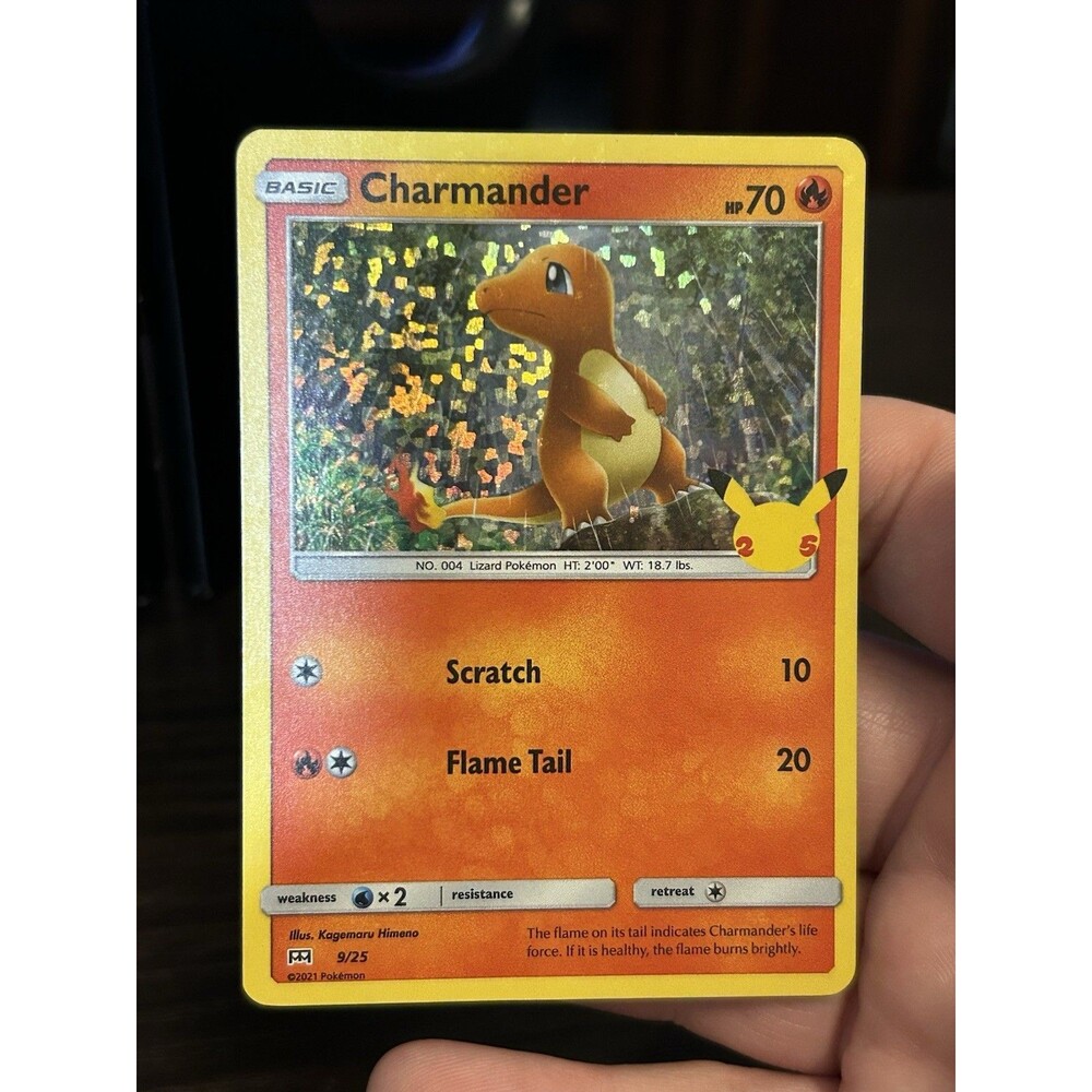Pokémon Charmander 9/25 Holo McDonalds 25th Anniversary Factory Cut Error 2021